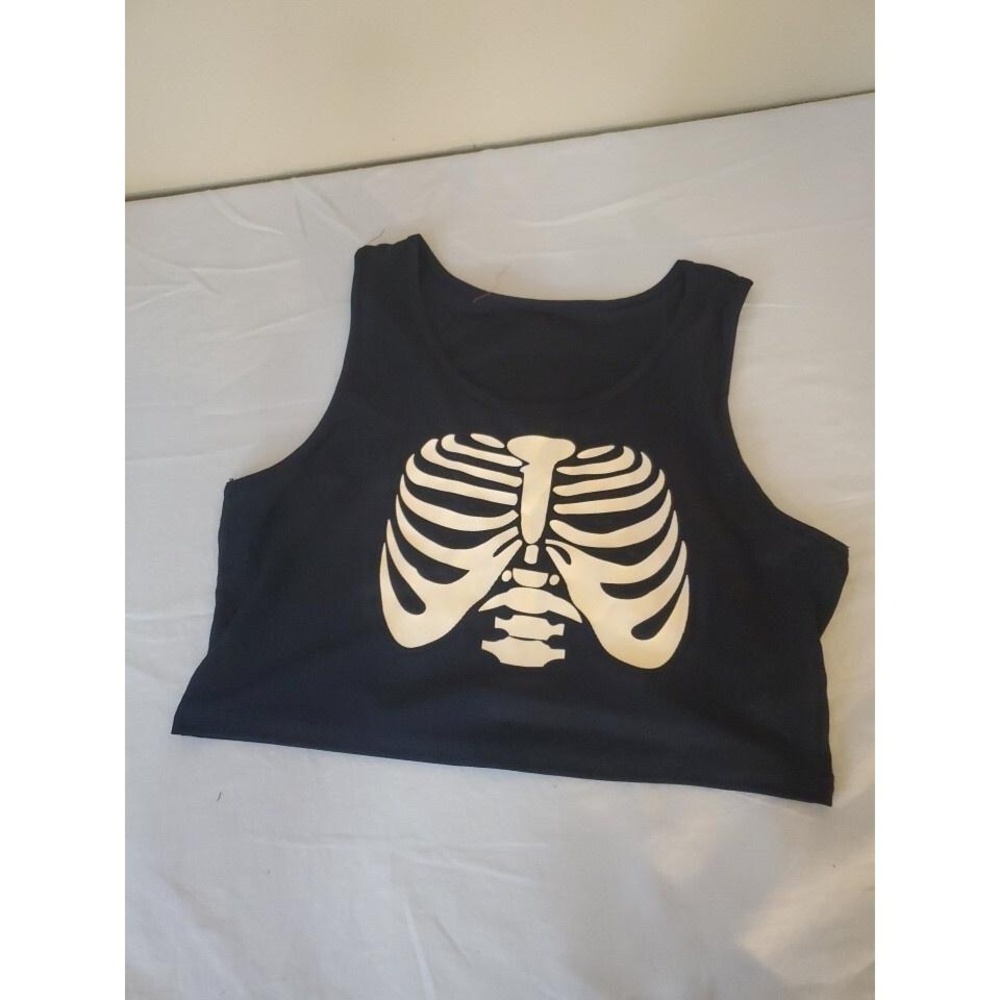 Romwe Women's Size XXL Rib Knit Scoop Neck Cropped Tank Top New